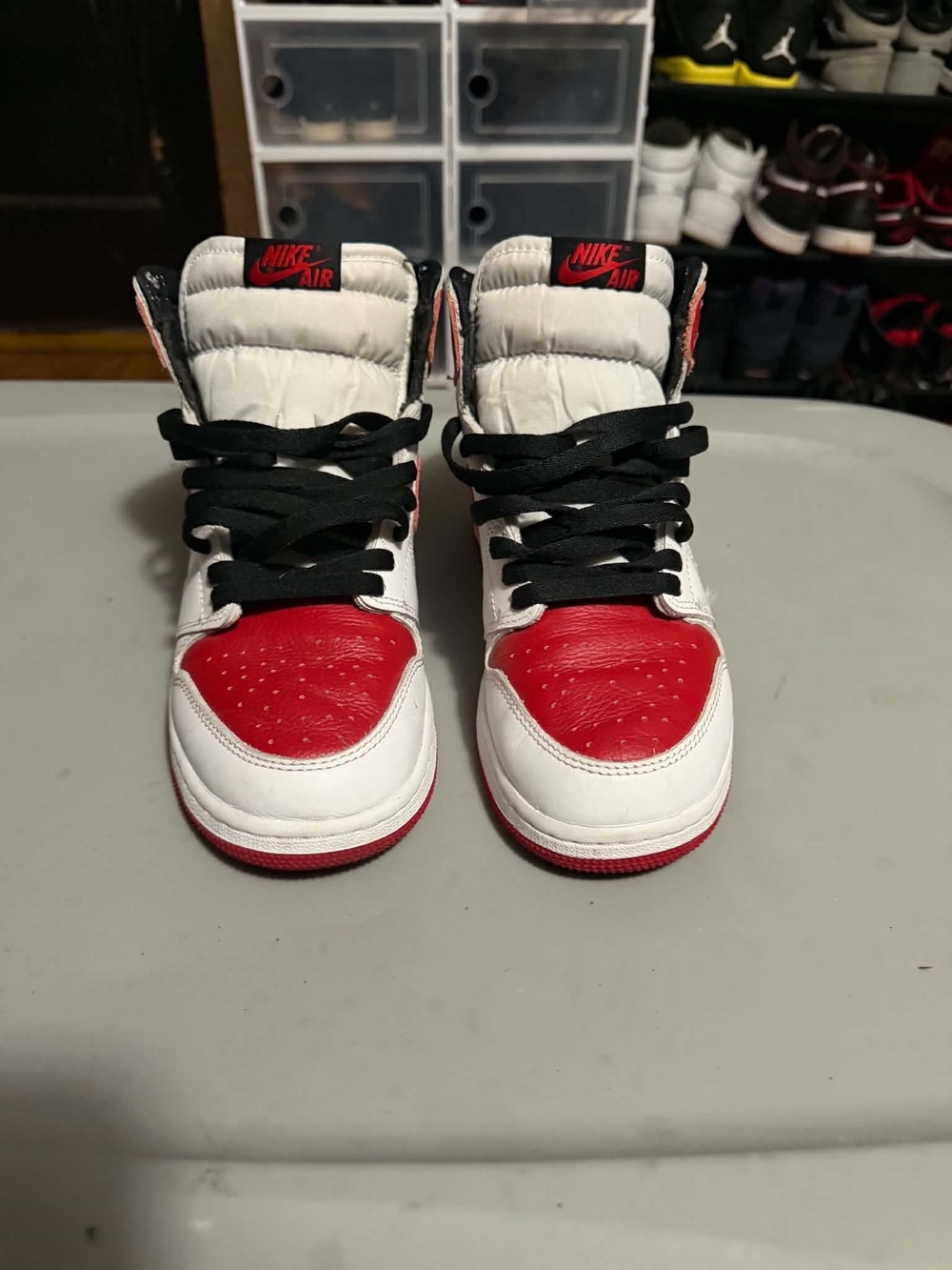 Nike White, Red & Black High-Top Sneakers